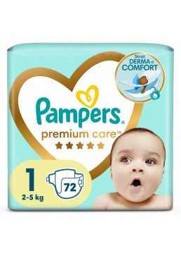 Подгузники детские Pampers Premium Care, размер 1 (2–5 кг), 72 шт